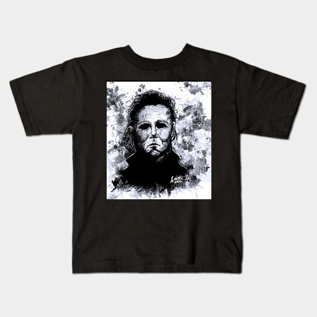 Michael Myers Kids T-Shirt by Art Of Lunatik